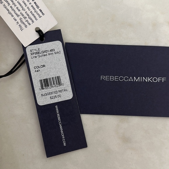 NWT Rebecca Minkoff Quilted Mini MAC Crossbody Bag Ash Grey - Picture 9 of 12